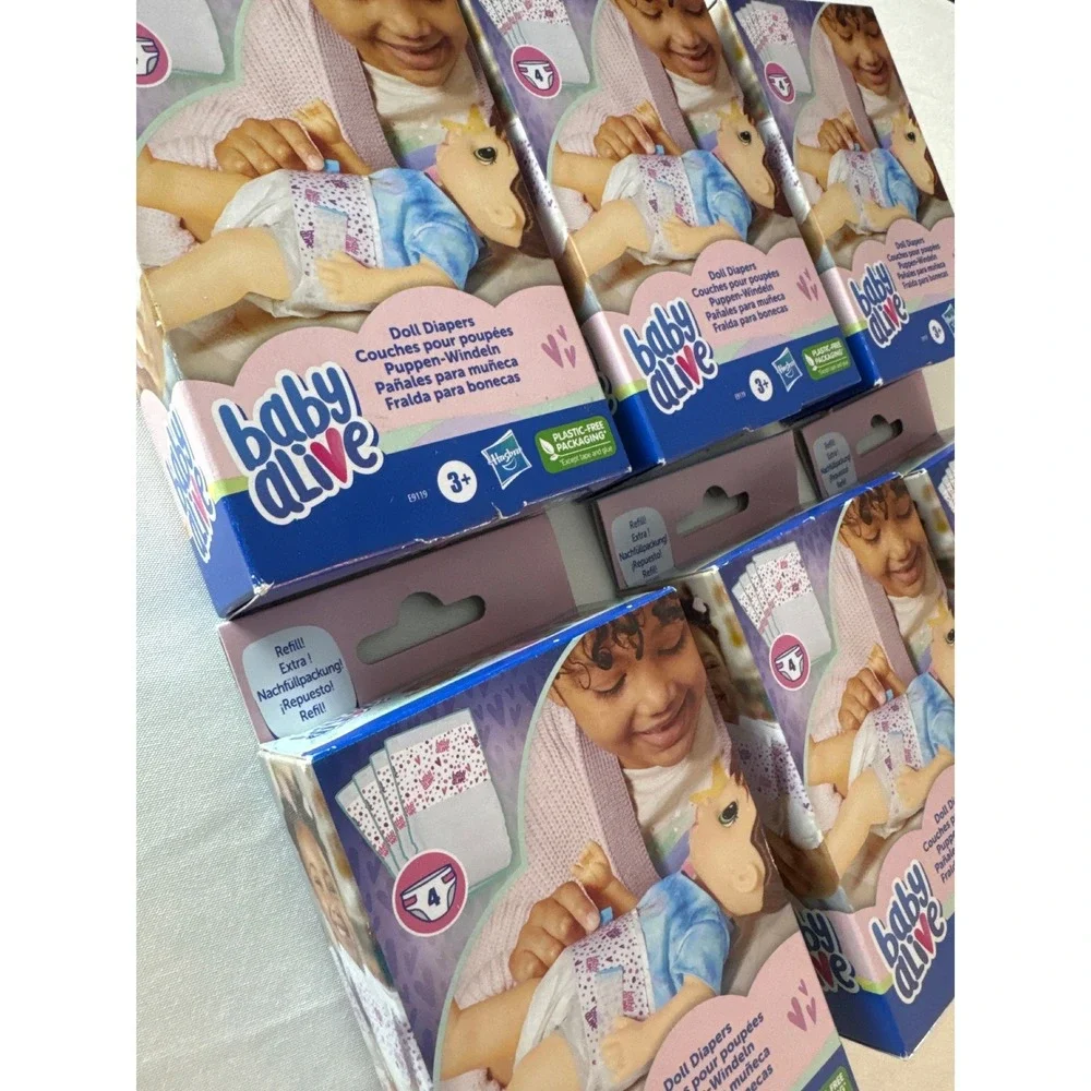 Baby Alive Doll Diapers Refill 6 Packs 24 Count Total Hasbro E9119 NEW
